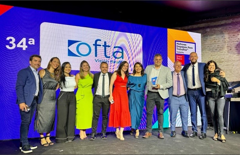 Ofta Vision Health é eleita uma das melhores indústrias para trabalhar no Brasil