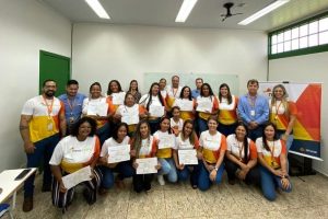 Turma de mulheres certificadas em Processos Agrícolas pelo Movimento Comunidade da Atvos 